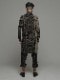 �㴰���nude:masahiko maruyama ���̡���:�ޥ��ҥ��ޥ���/40 Linen Jersey Pigment Print CARDIGAN/Black-Beige
