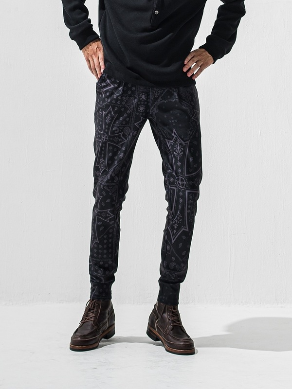 (ͽ���ʡ�1��2������ͽ��/42TH RESOUND CLOTHING���ꥵ����ɥ���������/TIGHT TAPERD CHRIS EASY TUCK PANTS/CROSS BK