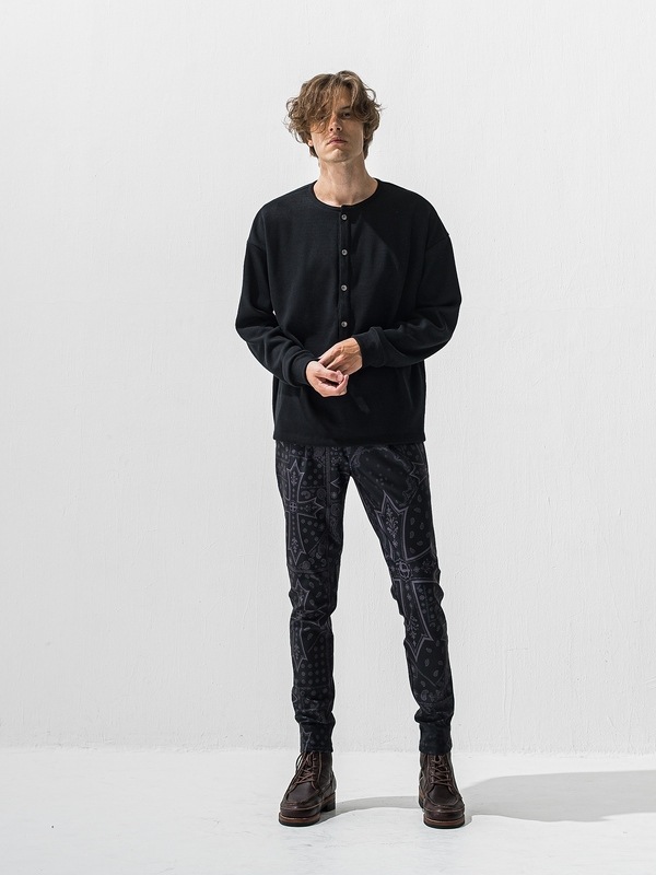 (ͽ���ʡ�1��2������ͽ��/42TH RESOUND CLOTHING���ꥵ����ɥ���������/TIGHT TAPERD CHRIS EASY TUCK PANTS/CROSS BK