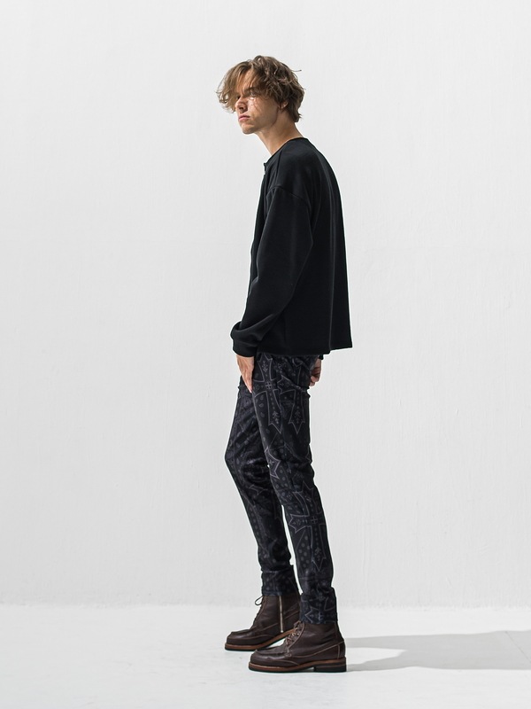 (ͽ���ʡ�1��2������ͽ��/42TH RESOUND CLOTHING���ꥵ����ɥ���������/TIGHT TAPERD CHRIS EASY TUCK PANTS/CROSS BK