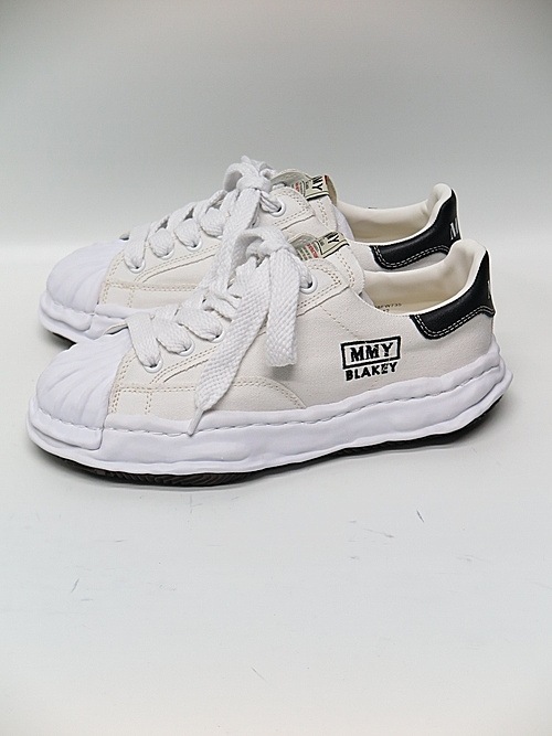 Maison MIHARA YASUHIRO BLAKEY low -original sole canvas Low-Top sneakers/WHITE