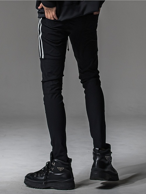 RESOUND CLOTHING���ꥵ����ɥ���������/SUPER TIGHT TAPERD Johnson LINE NYLON PT/BKWH.