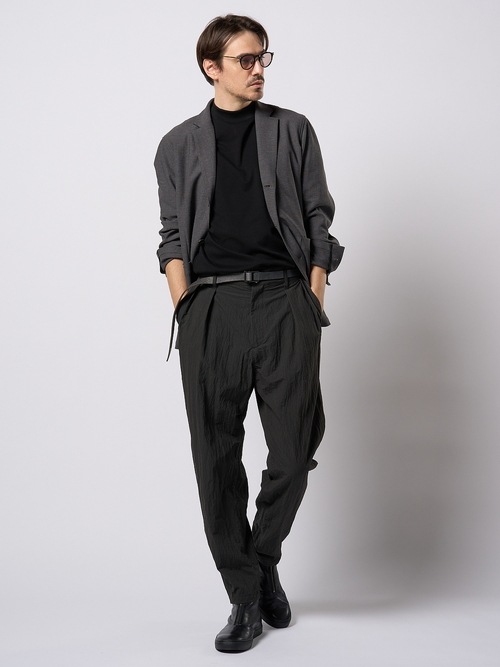 (ͽ���ʡ�3��4������ͽ��/wjk�����֥른��������/luxury cotton mock neck S/S/black