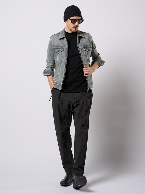 (ͽ���ʡ�3��4������ͽ��/wjk�����֥른��������/luxury cotton mock neck S/S/black