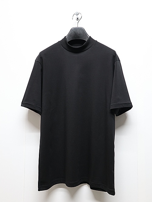 wjk�����֥른��������/luxury cotton mock neck S/S/black.