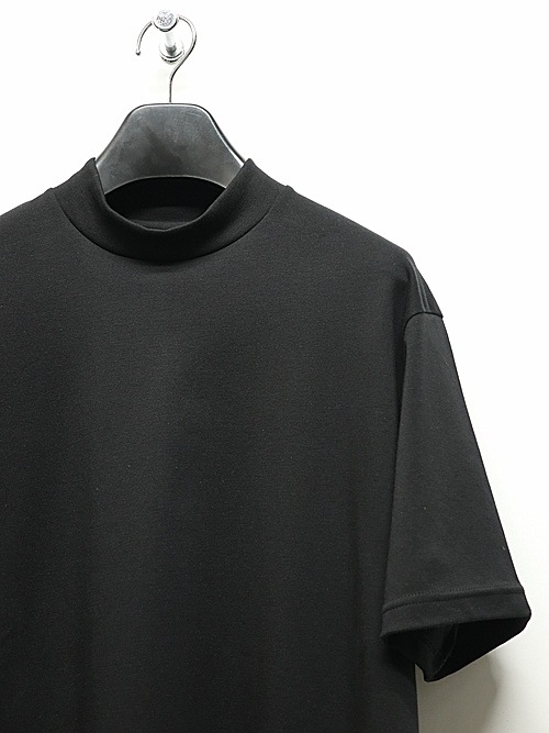 wjk�����֥른��������/luxury cotton mock neck S/S/black.