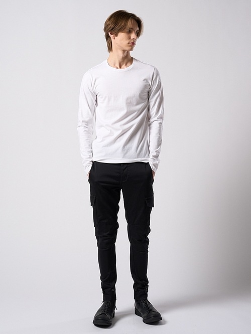 (ͽ���ʡ�9��10������ͽ��/wjk�����֥른��������/slim basic crew-neck L/S/white