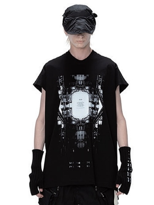 JULIUS����ꥦ��/COTTON SZ JERSEY CUT & SEWN3/BLACK.