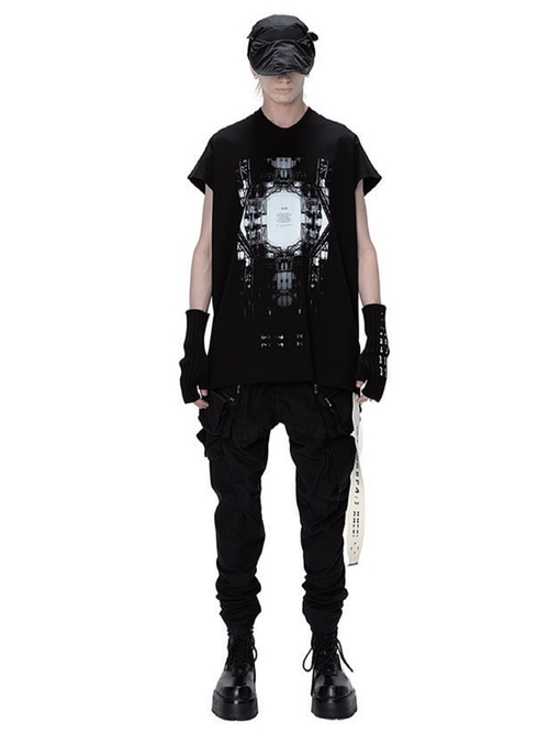 JULIUS����ꥦ��/COTTON SZ JERSEY CUT & SEWN3/BLACK.