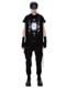 JULIUS����ꥦ��/COTTON SZ JERSEY CUT & SEWN3/BLACK.