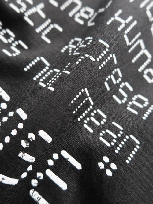 (ͽ)79ͽ/nude:masahiko maruyama ̡:ޥҥޥ/40/2 28GG Jersey SHORT SLEEVE CRACKED PRINT T SHIRT/Black
