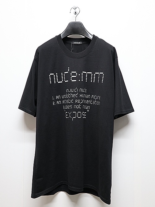 nude:masahiko maruyama ̡:ޥҥޥ/40/2 28GG Jersey SHORT SLEEVE CRACKED PRINT T SHIRT/Black