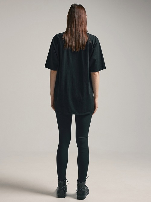 (ͽ)79ͽ/nude:masahiko maruyama ̡:ޥҥޥ/40/2 28GG Jersey SHORT SLEEVE CRACKED PRINT T SHIRT/Black