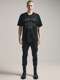(ͽ)79ͽ/nude:masahiko maruyama ̡:ޥҥޥ/40/2 28GG Jersey SHORT SLEEVE CRACKED PRINT T SHIRT/Black