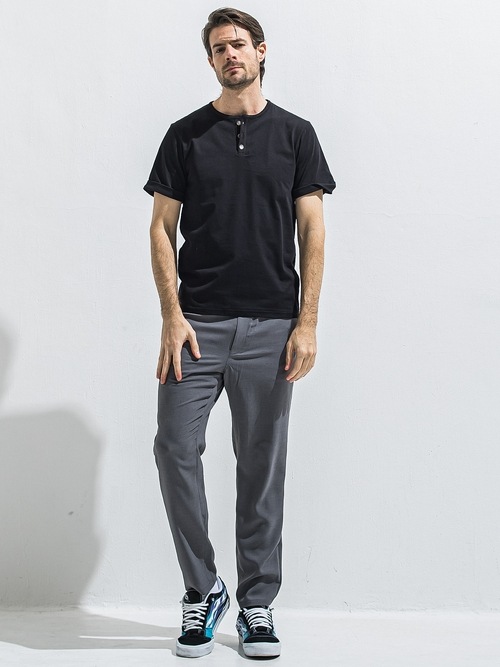 (ͽ���ʡ�4��5������ͽ��/40TH RESOUND CLOTHING���ꥵ����ɥ���������/WIDE TAPERD PAT WIDE EASY PANTS/TWILLGREY