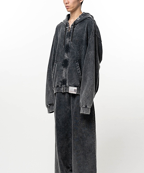 �㴰���Maison MIHARA YASUHIRO���᥾�� �ߥϥ�䥹�ҥ�/French Terry BLEACHED SWEAT PARKA/BLACK