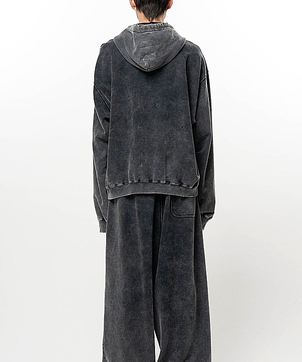 �㴰���Maison MIHARA YASUHIRO���᥾�� �ߥϥ�䥹�ҥ�/French Terry BLEACHED SWEAT PARKA/BLACK