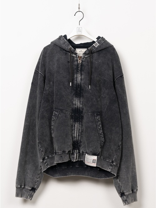 �㴰���Maison MIHARA YASUHIRO���᥾�� �ߥϥ�䥹�ҥ�/French Terry BLEACHED SWEAT PARKA/BLACK