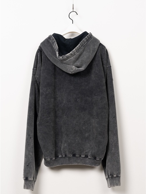 �㴰���Maison MIHARA YASUHIRO���᥾�� �ߥϥ�䥹�ҥ�/French Terry BLEACHED SWEAT PARKA/BLACK