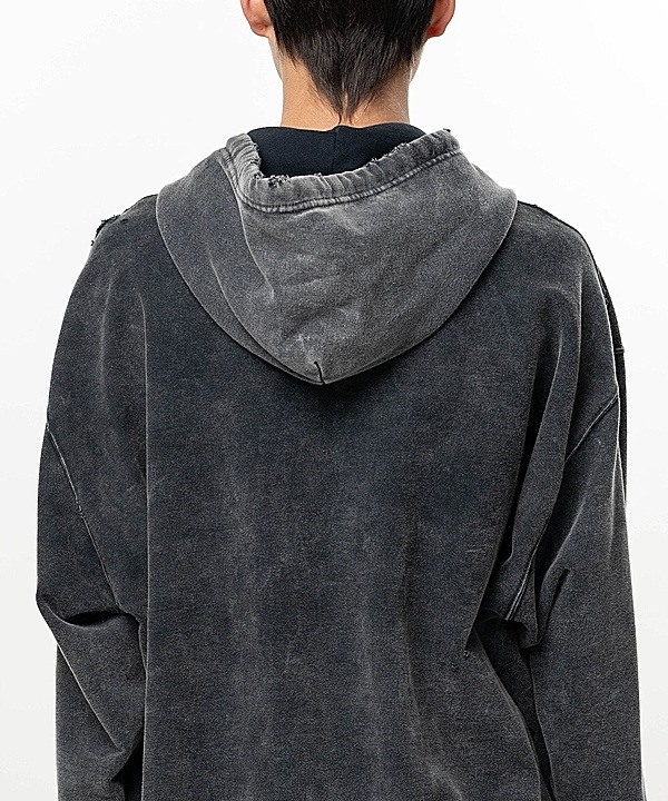 �㴰���Maison MIHARA YASUHIRO���᥾�� �ߥϥ�䥹�ҥ�/French Terry BLEACHED SWEAT PARKA/BLACK