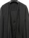 Ground Y�����饦��ɥ磻/TA/PE CREPE DE CHINE+SILICON JERESY FRONT DRAPE T-SHIRT/BLACK