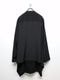Ground Y�����饦��ɥ磻/TA/PE CREPE DE CHINE+SILICON JERESY FRONT DRAPE T-SHIRT/BLACK