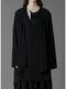 Ground Y�����饦��ɥ磻/TA/PE CREPE DE CHINE+SILICON JERESY FRONT DRAPE T-SHIRT/BLACK