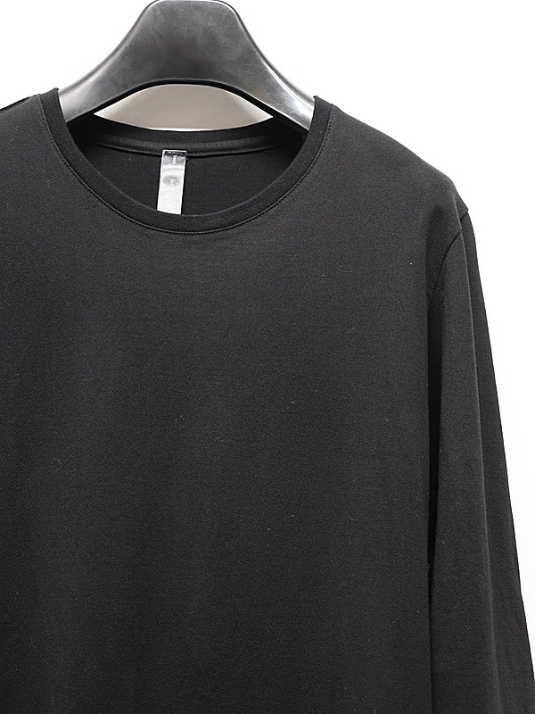 �㴰���wjk�����֥른��������/slim basic crew-neck L/S/deep black