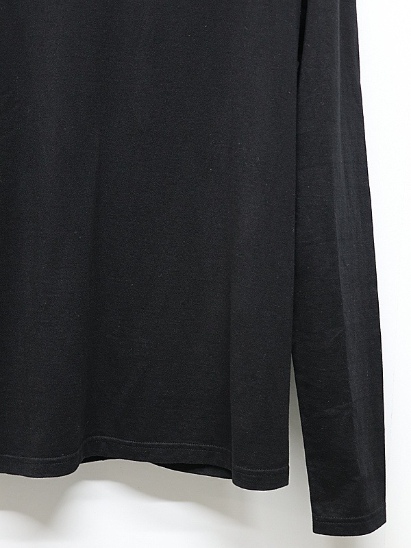 �㴰���wjk�����֥른��������/slim basic crew-neck L/S/deep black
