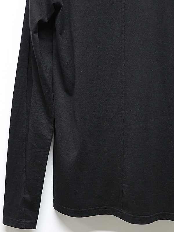 �㴰���wjk�����֥른��������/slim basic crew-neck L/S/deep black