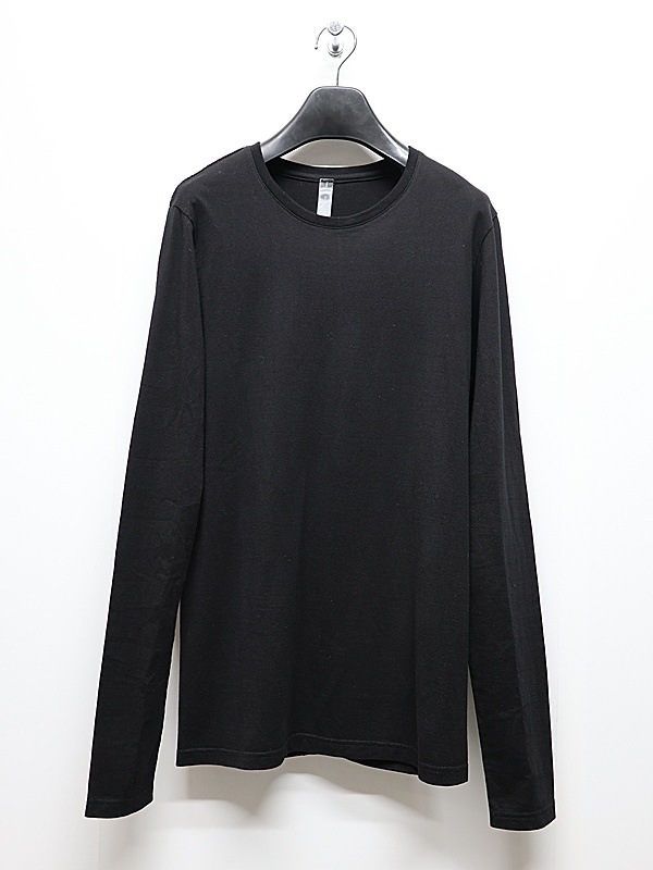 �㴰���wjk�����֥른��������/slim basic crew-neck L/S/deep black