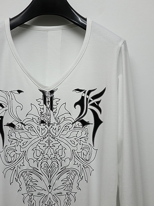 kiryuyrik������奦����奦/BEATENJIKU V Neck T-Shirt/White