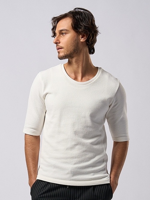 �㴰���wjk�����֥른��������/ONI-KANOKO half sleeve cut&sewn/white