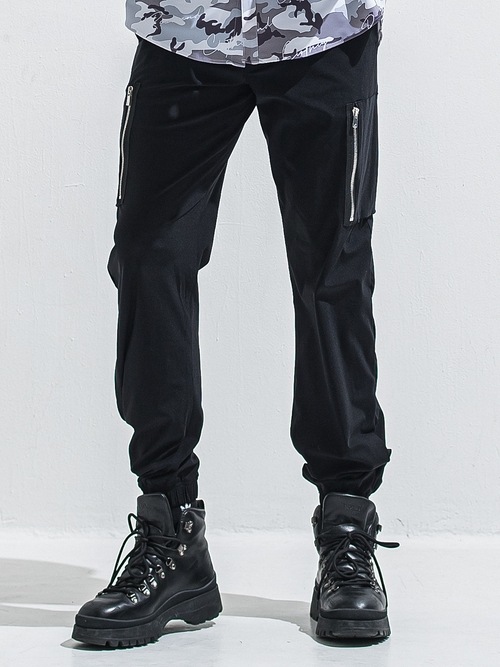 (ͽ���ʡ�6��7������ͽ��/40TH RESOUND CLOTHING���ꥵ����ɥ���������/SEMI LOOSE FIT DAVID NYLON CARGO PANTS/BLACK