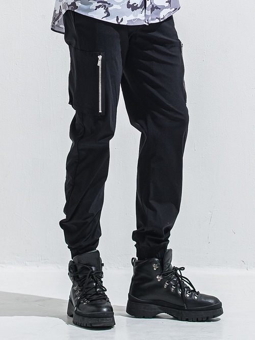 (ͽ���ʡ�6��7������ͽ��/40TH RESOUND CLOTHING���ꥵ����ɥ���������/SEMI LOOSE FIT DAVID NYLON CARGO PANTS/BLACK