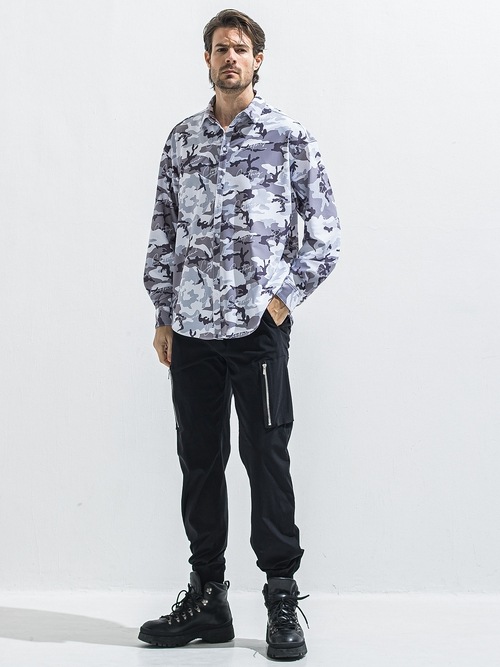 (ͽ���ʡ�6��7������ͽ��/40TH RESOUND CLOTHING���ꥵ����ɥ���������/SEMI LOOSE FIT DAVID NYLON CARGO PANTS/BLACK