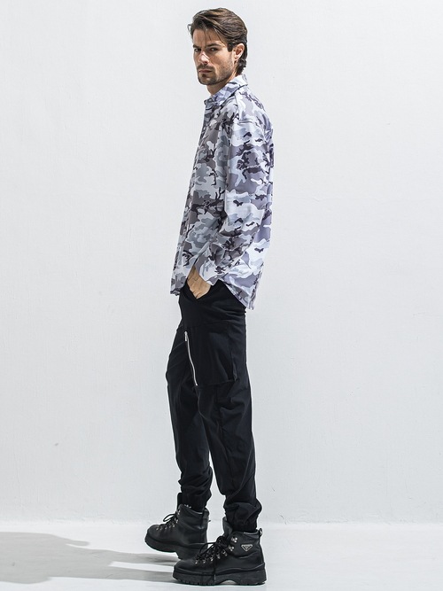 (ͽ���ʡ�6��7������ͽ��/40TH RESOUND CLOTHING���ꥵ����ɥ���������/SEMI LOOSE FIT DAVID NYLON CARGO PANTS/BLACK