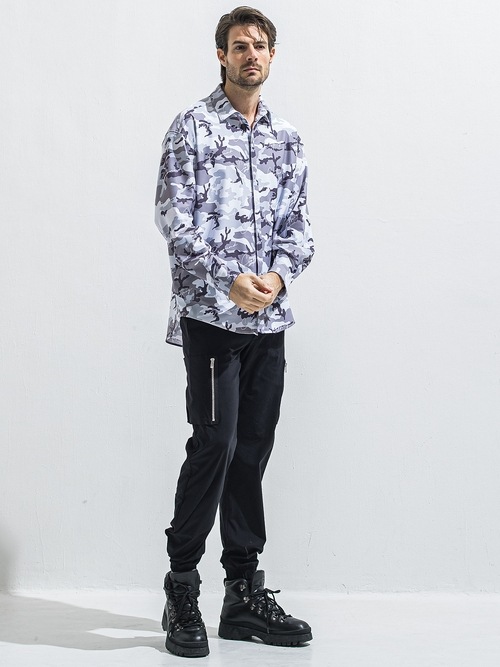 (ͽ���ʡ�6��7������ͽ��/40TH RESOUND CLOTHING���ꥵ����ɥ���������/SEMI LOOSE FIT DAVID NYLON CARGO PANTS/BLACK