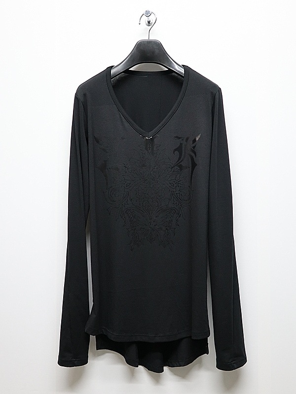 (ͽ���ʡ�8������9������ͽ��/kiryuyrik������奦����奦/BEATENJIKU V Neck T-Shirt/Black