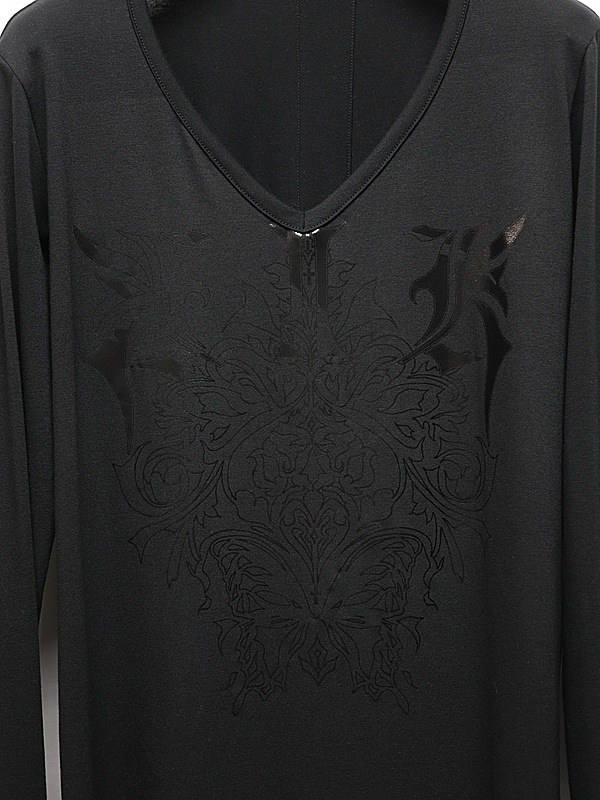 (ͽ���ʡ�8������9������ͽ��/kiryuyrik������奦����奦/BEATENJIKU V Neck T-Shirt/Black