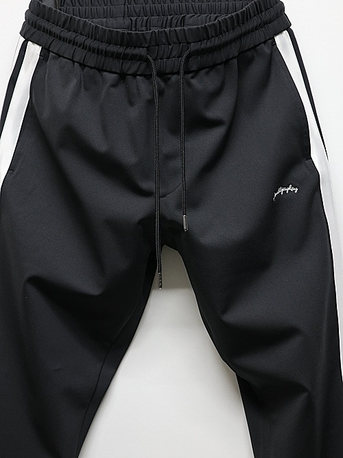 �㴰���wjk�����֥른��������/line track pants/black �� white