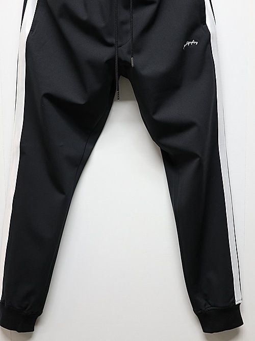 �㴰���wjk�����֥른��������/line track pants/black �� white