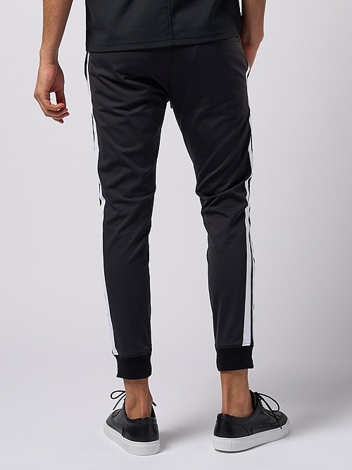 �㴰���wjk�����֥른��������/line track pants/black �� white