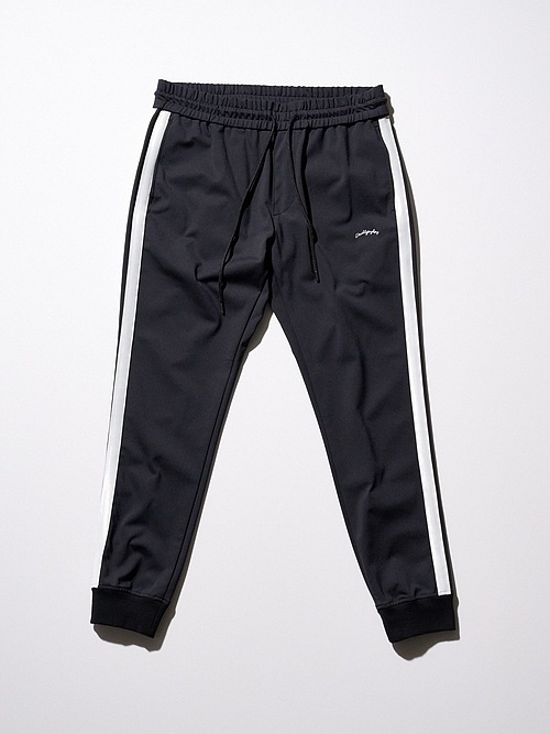 �㴰���wjk�����֥른��������/line track pants/black �� white