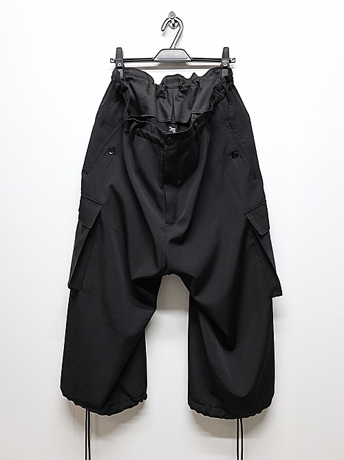 Ground Y饦ɥ磻/W/GABARDINE 3D HALF POCKET PANTS/BLACK.