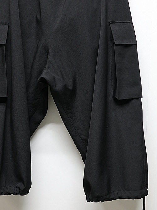 Ground Y饦ɥ磻/W/GABARDINE 3D HALF POCKET PANTS/BLACK.