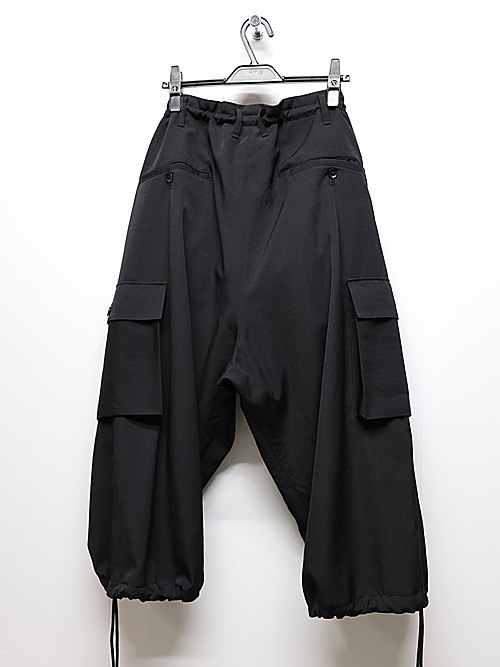 Ground Y饦ɥ磻/W/GABARDINE 3D HALF POCKET PANTS/BLACK.