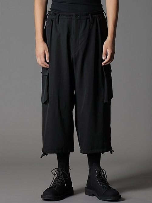 Ground Y饦ɥ磻/W/GABARDINE 3D HALF POCKET PANTS/BLACK.