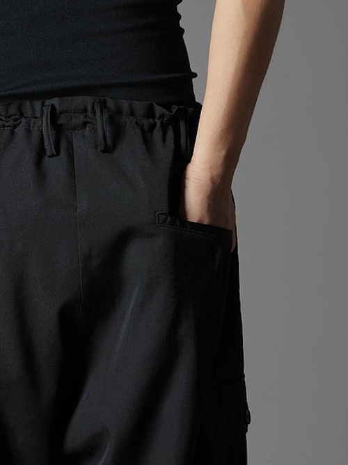 Ground Y饦ɥ磻/W/GABARDINE 3D HALF POCKET PANTS/BLACK.