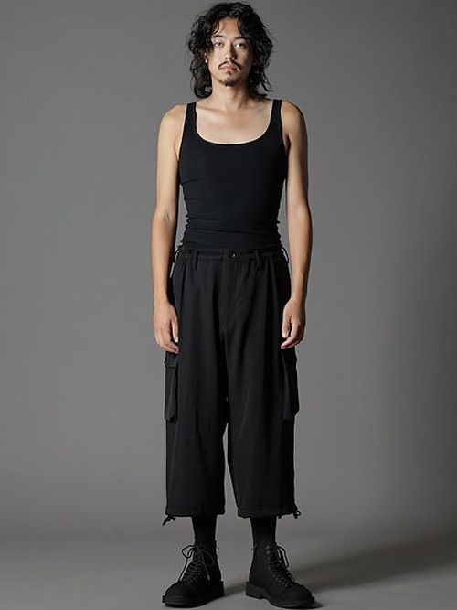 Ground Y饦ɥ磻/W/GABARDINE 3D HALF POCKET PANTS/BLACK.